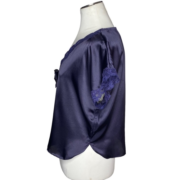 Vintage Victoria’s Secrets Satin Lace Pajama Top - Picture 4 of 8